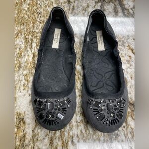 Vera Wang Dark Gray Women’s size 8.5 Embellished Flats